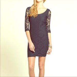 Navy blue lace hollister dress